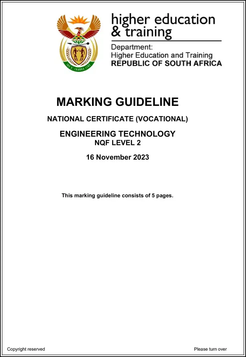 Engineering Technology L2 MEMO Nov 2023 preview