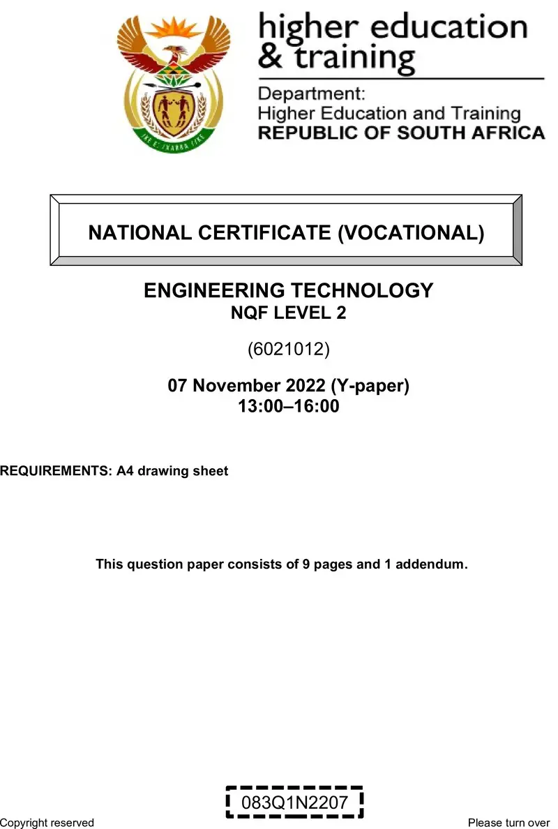 Engineering Technology L2 QP Nov 2022 Pretorius preview