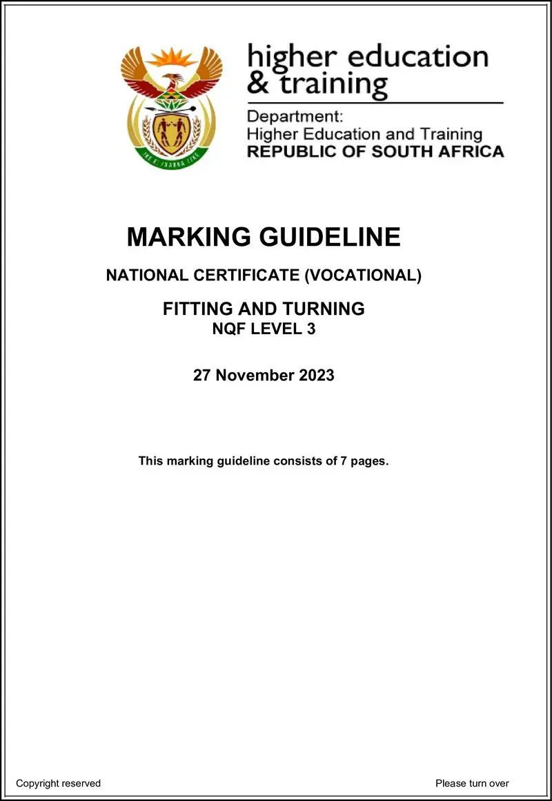 Fitting And Turning L3 MEMO Nov 2023 preview