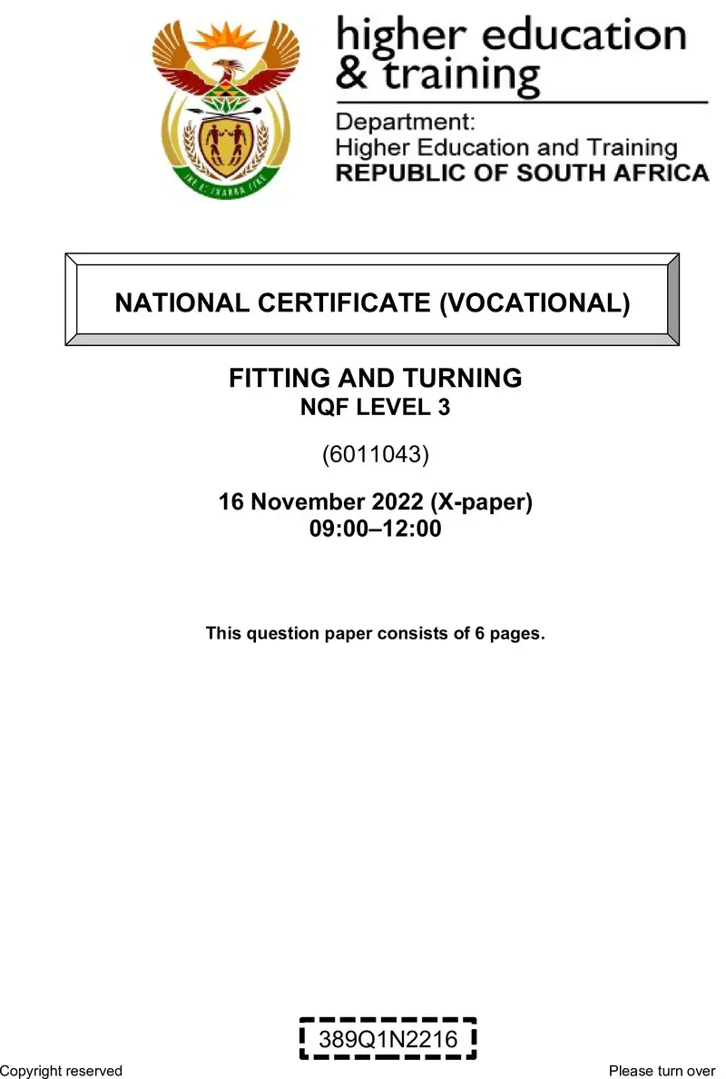 Fitting And Turning L3 QP Nov 2022 Pretorius preview