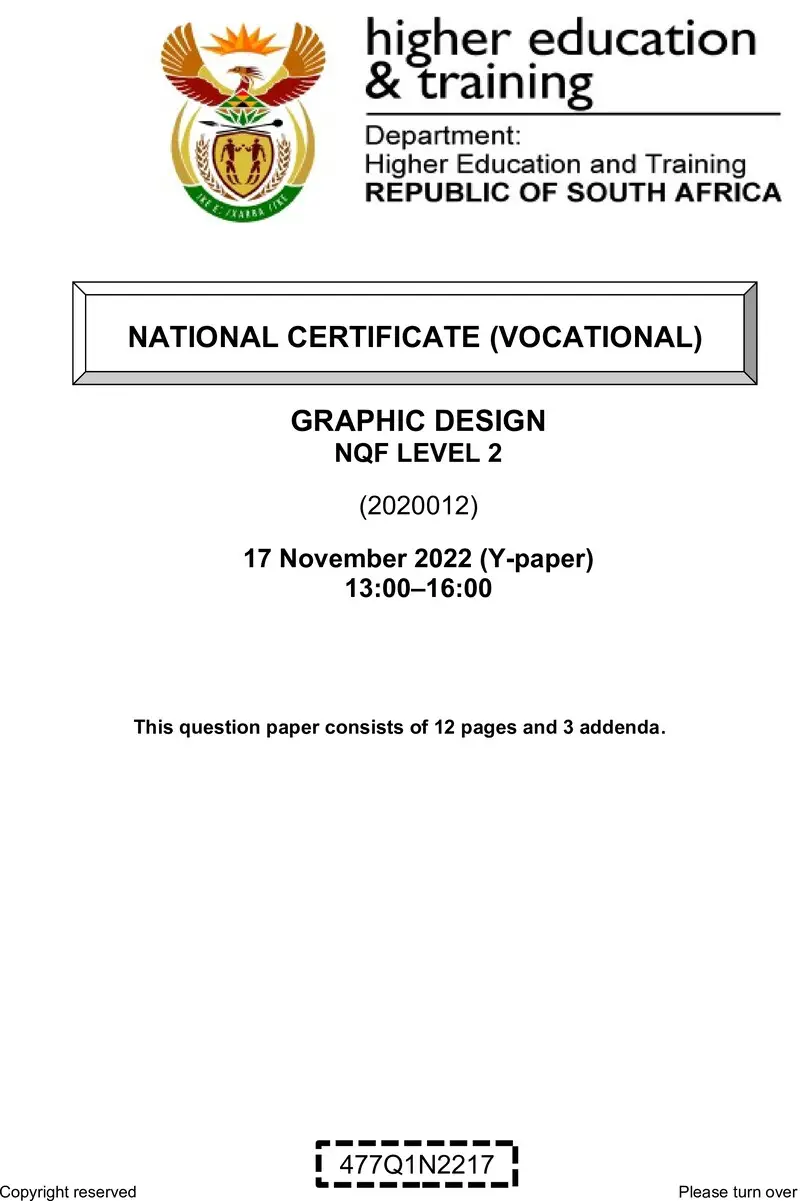 Graphic Design L2 QP Nov 2022 Moller preview