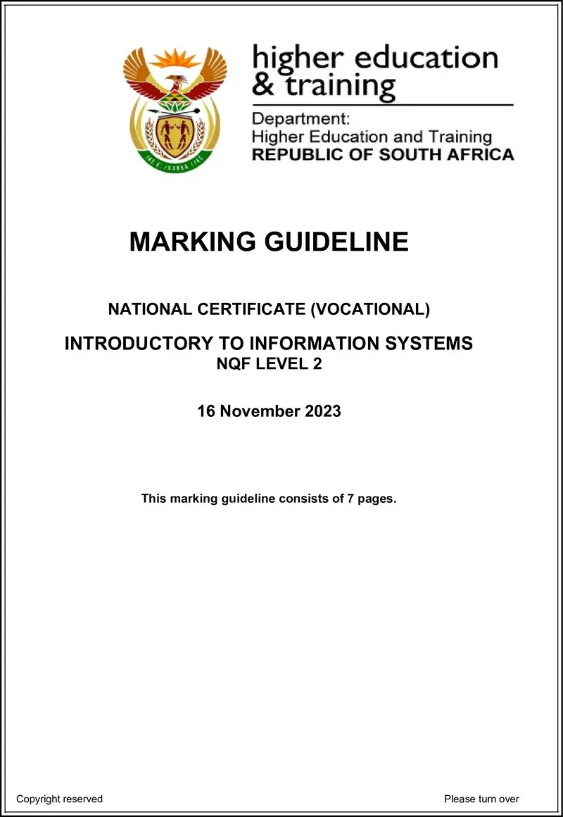Introduction To Information Systems L2 MEMO Nov 2023 preview