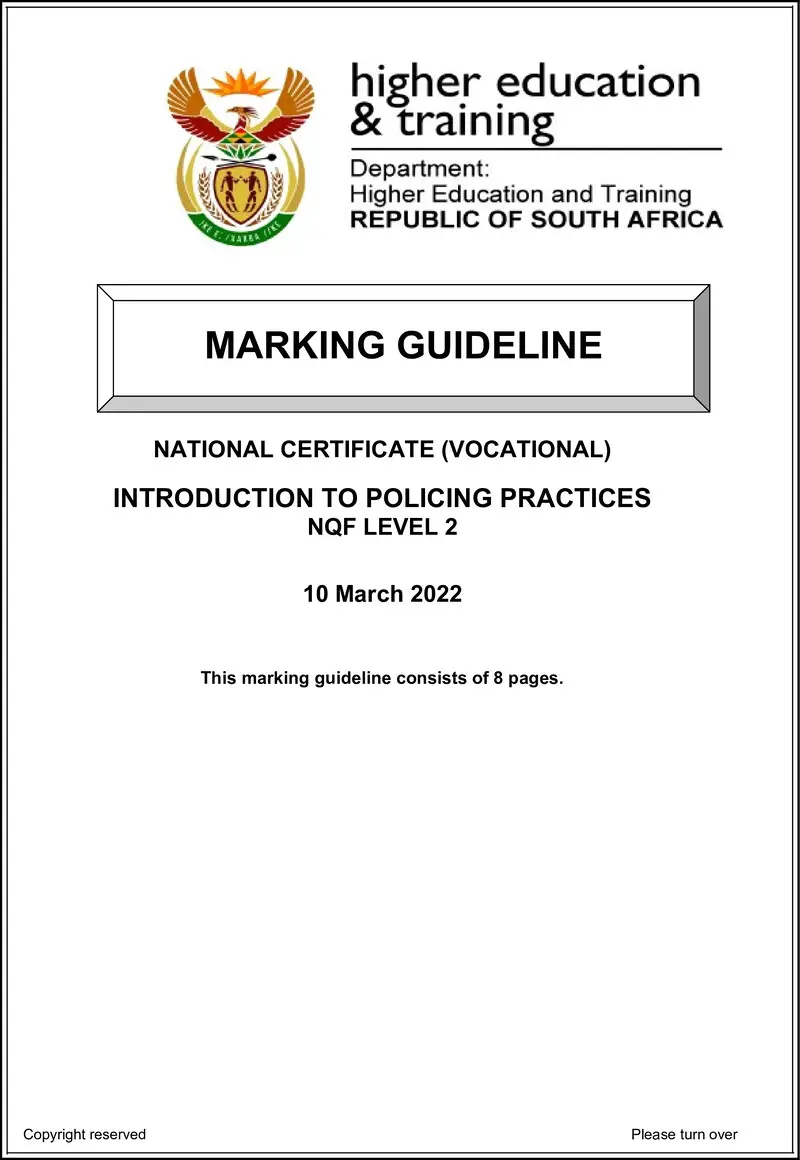 To Policing Practices L2 MEMO Feb 2022 Edited preview