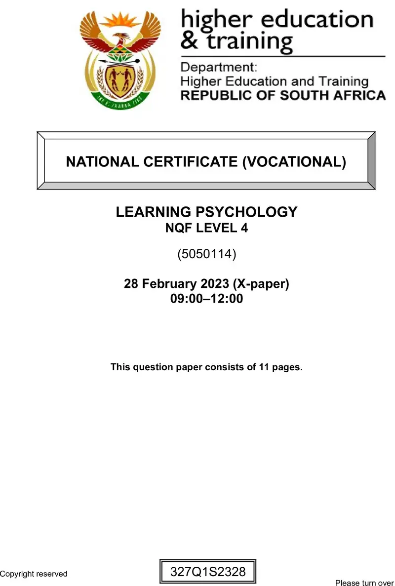 Learning Psychology L4 QP Sup Feb 2023 preview