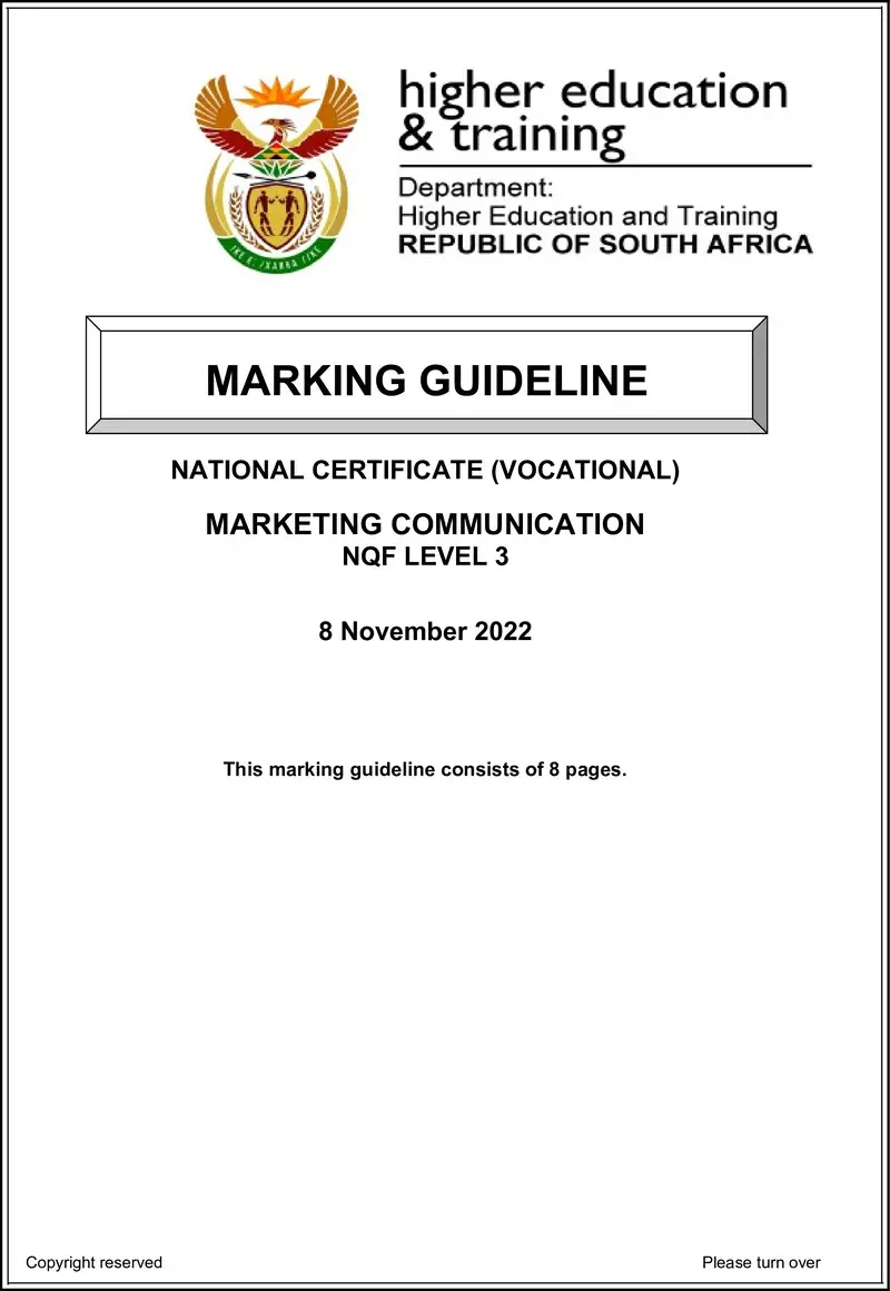 Marketing Communication L3 Nov MEMO 2022 preview