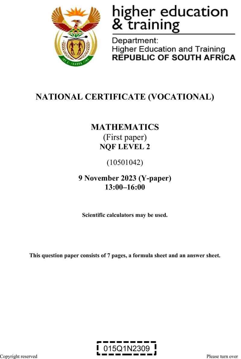 Mathematics L2 P1 QP Nov 2023 preview