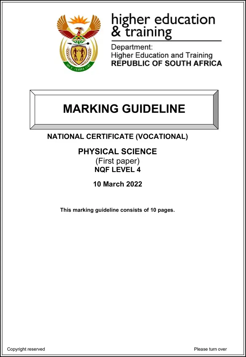 Physical Science L4 P1 MEMO Feb 2022 preview