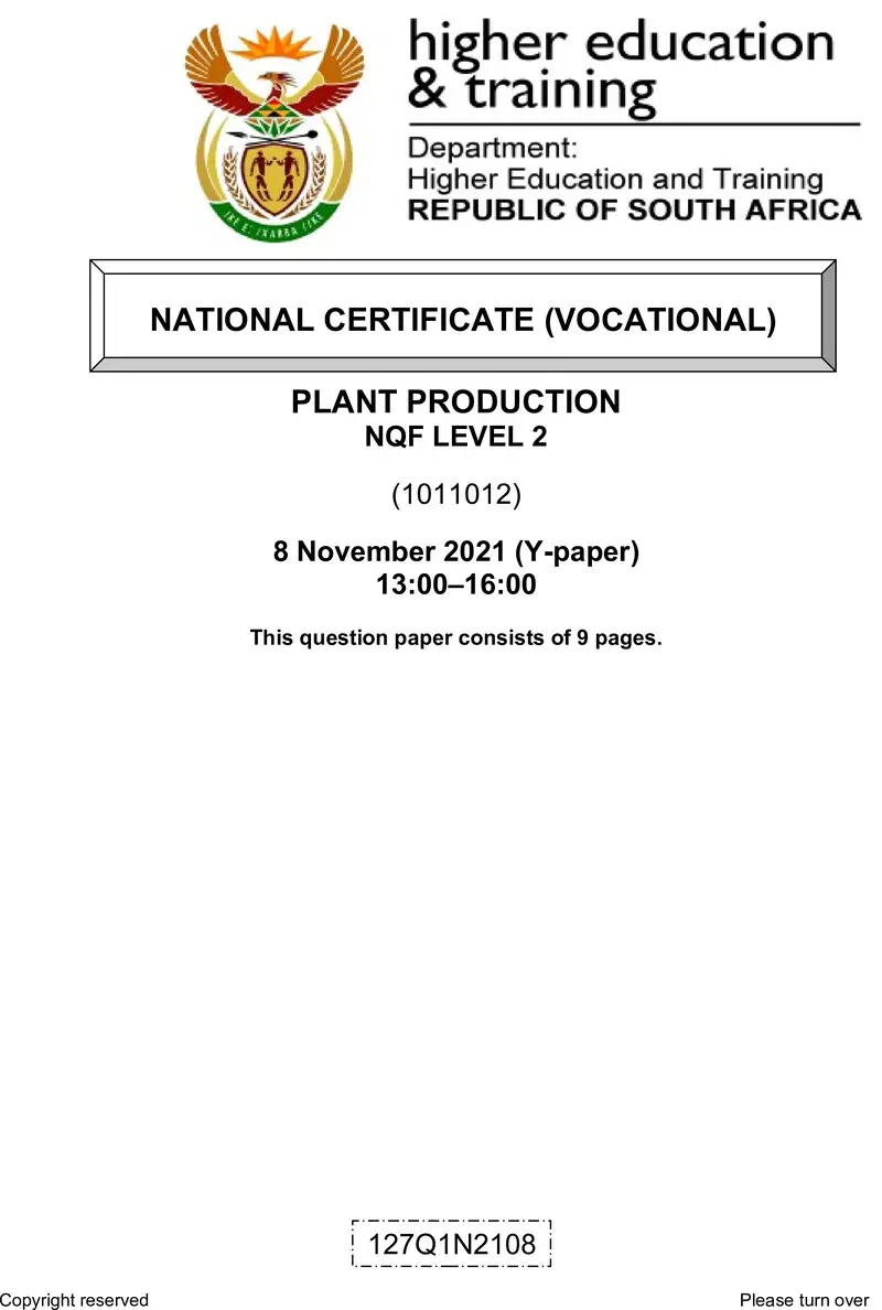 Production L2 Nov QP 2021 preview