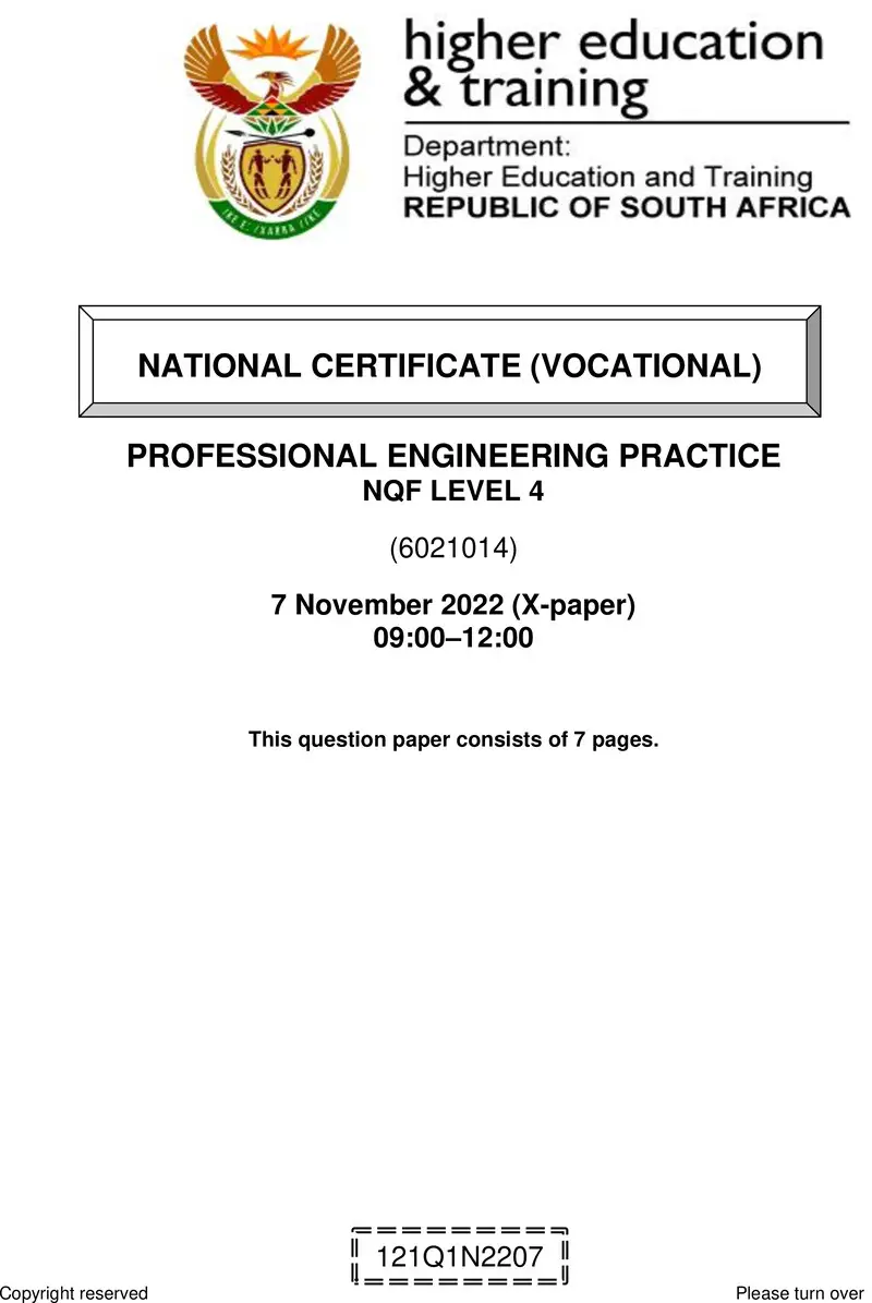 Professional Engineering Practice L4 QP Nov22 preview