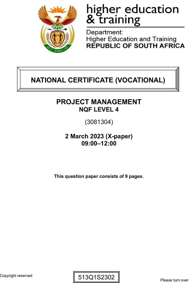 Project Management L4 QP Supp Feb 2023 preview