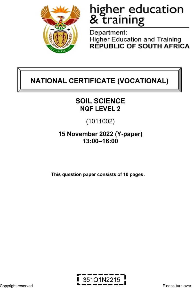Soil Science L2 QP Nov 2022 Edit Posthumus preview