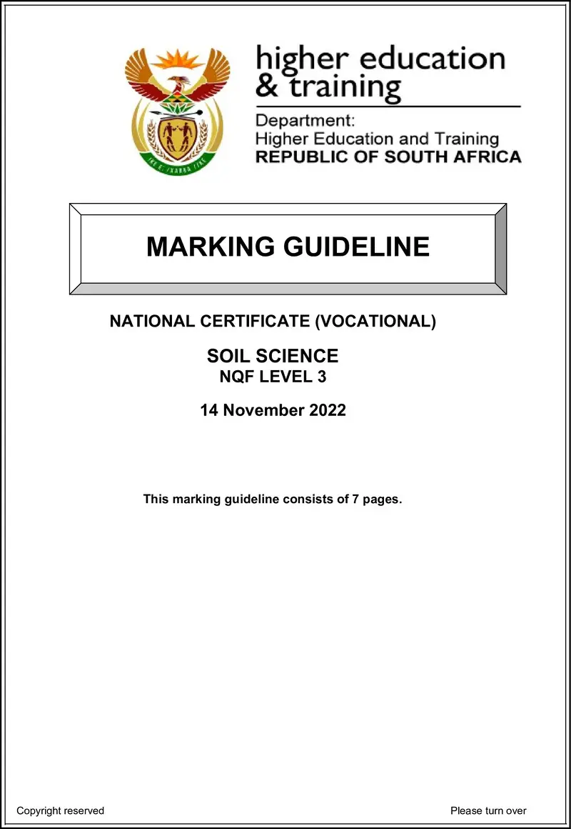 Soil Science L3 MEMO Nov 2022 preview