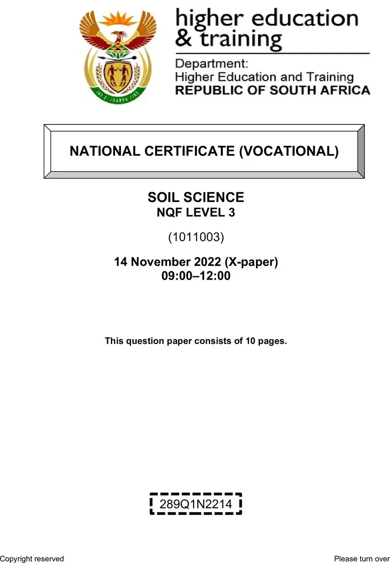 Soil Science L3 QP Nov 2022 preview