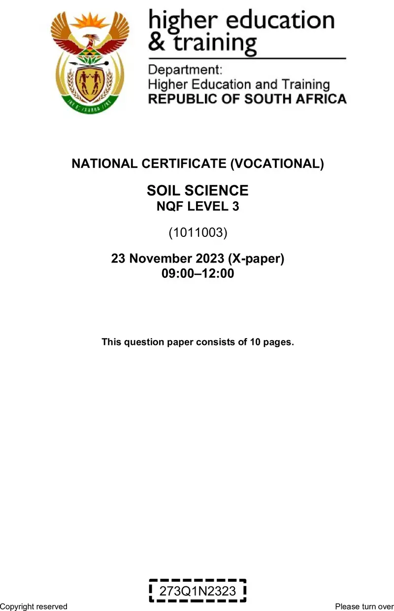 Soil Science L3 QP Nov 2023 Edit preview