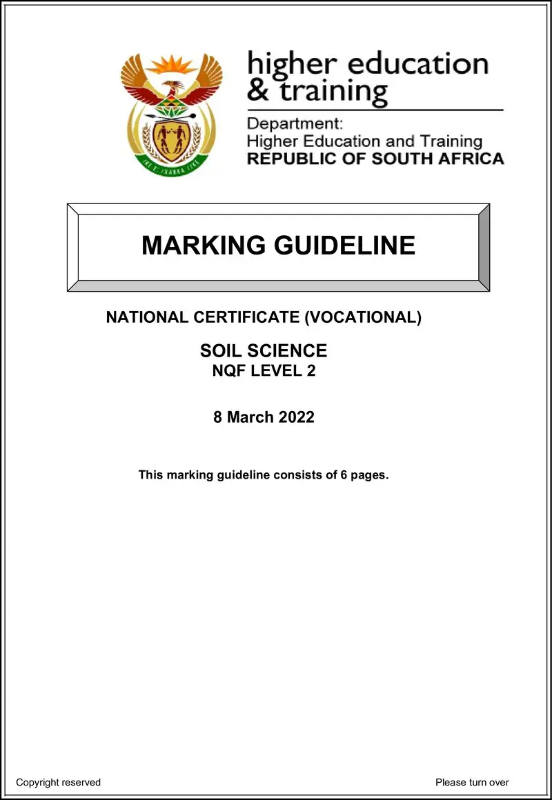 Soil Science L2 MEMO Feb 2022 preview