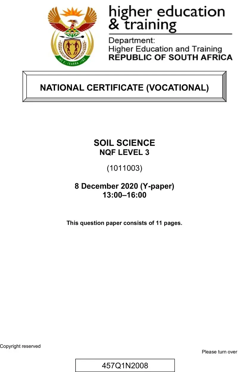 Soil Science L3 QP Nov 2020 preview
