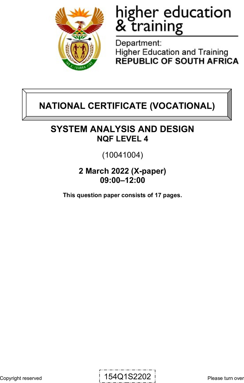System Analysis And Design L4 QP Feb 2022 Singed Off preview