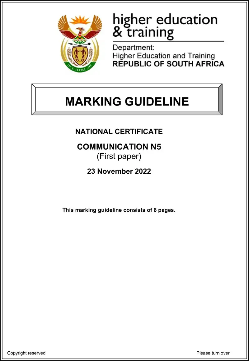 N5 P1 MEMO Nov 2022 preview