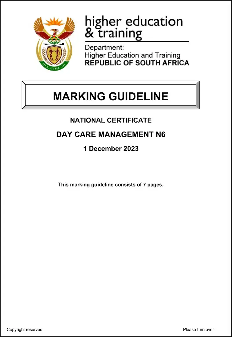 N340 Day Care Management N6 Nov MEMO 2023 preview