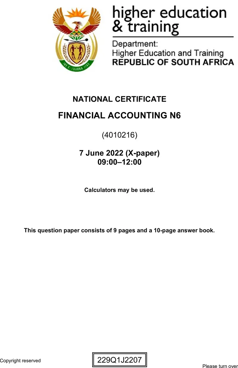 Accounting N6 QP June 2022 Watson preview
