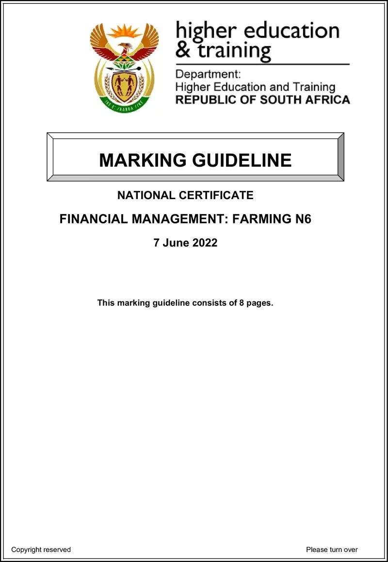 Management Farming N6 MEMO Jun 2022 preview