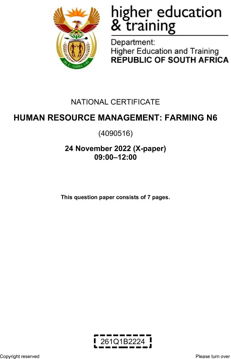 Resource Management Farming N6 QP Nov 2022 Edit Posthumus preview