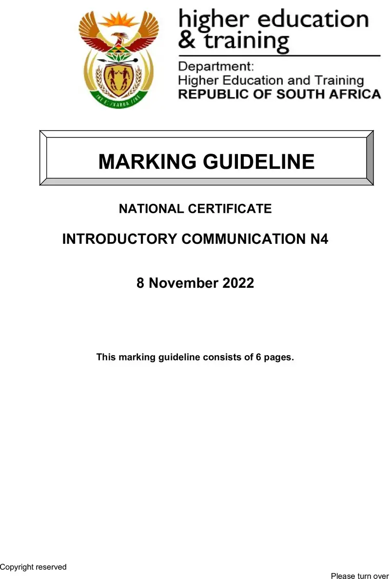 Communication N4 MEMO Nov 2022 Edited preview