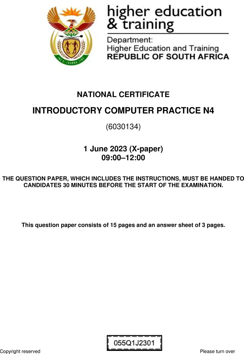 Computer Practice N4 June QP 2023 preview