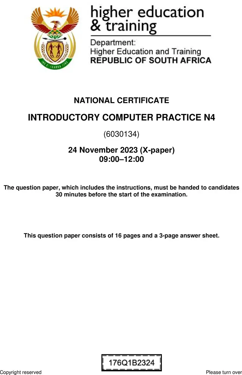 N790 Introductory Computer Practice N4 QP Nov 2023 preview