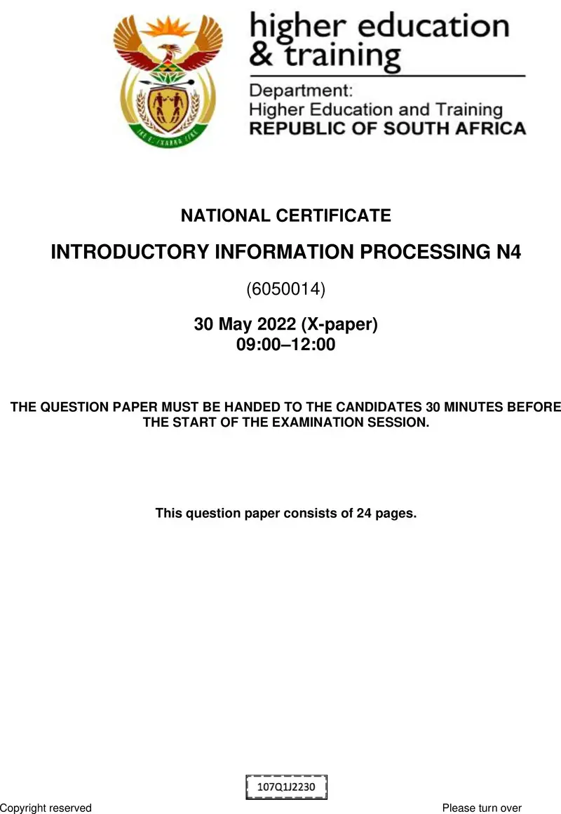Information Processing N4 June QP 2022 preview