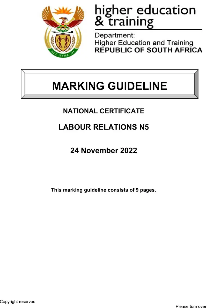 Relations N5 MEMO Nov 2022 preview