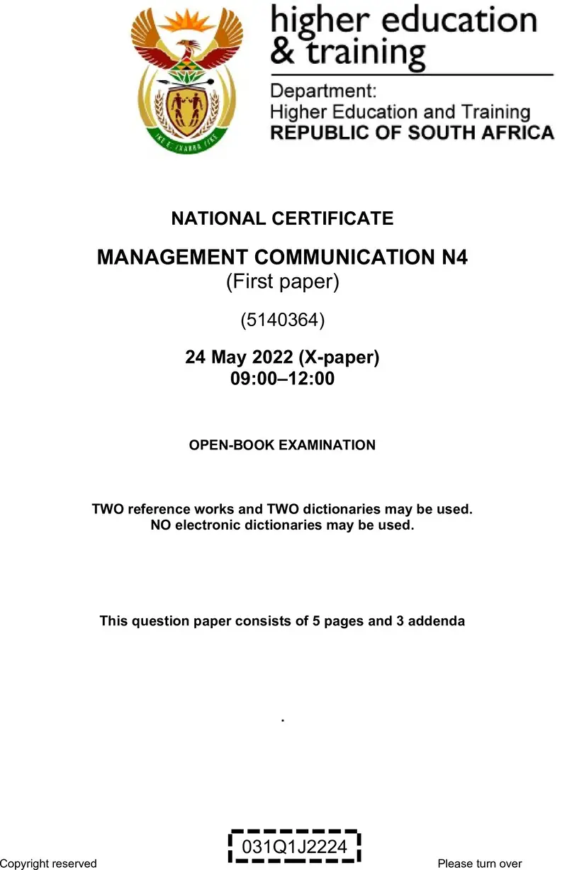 Communication N4 P1 QP Jun 2022 preview