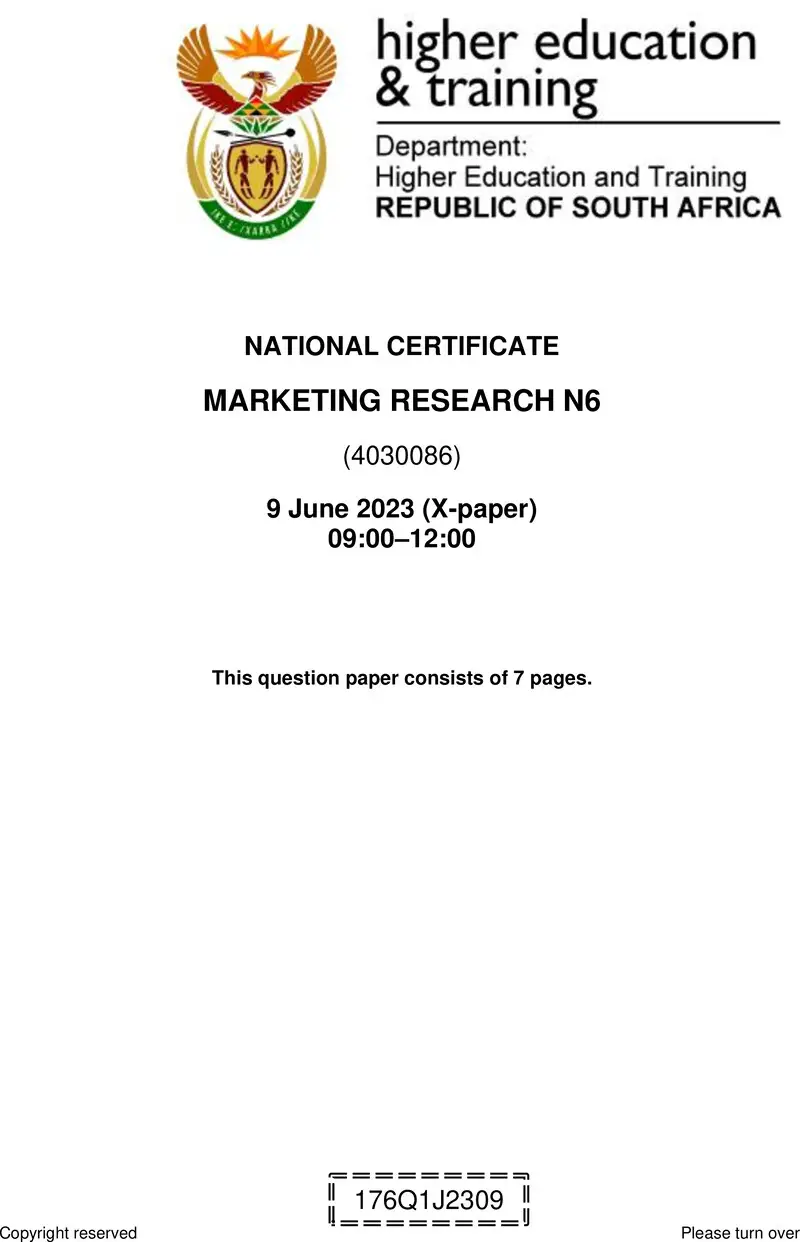 Research N6 Nov QP 2023 Watson preview
