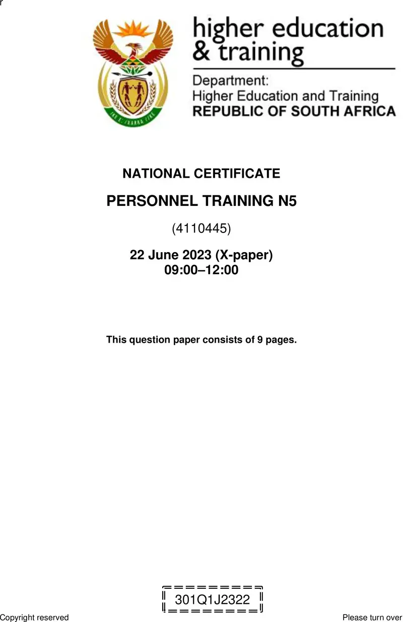Training N5 QP Jun 2023 Edited Fopma preview