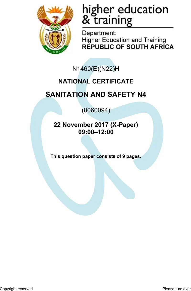 Sanitation And Safety N4 Nov QP 2017 Editing preview