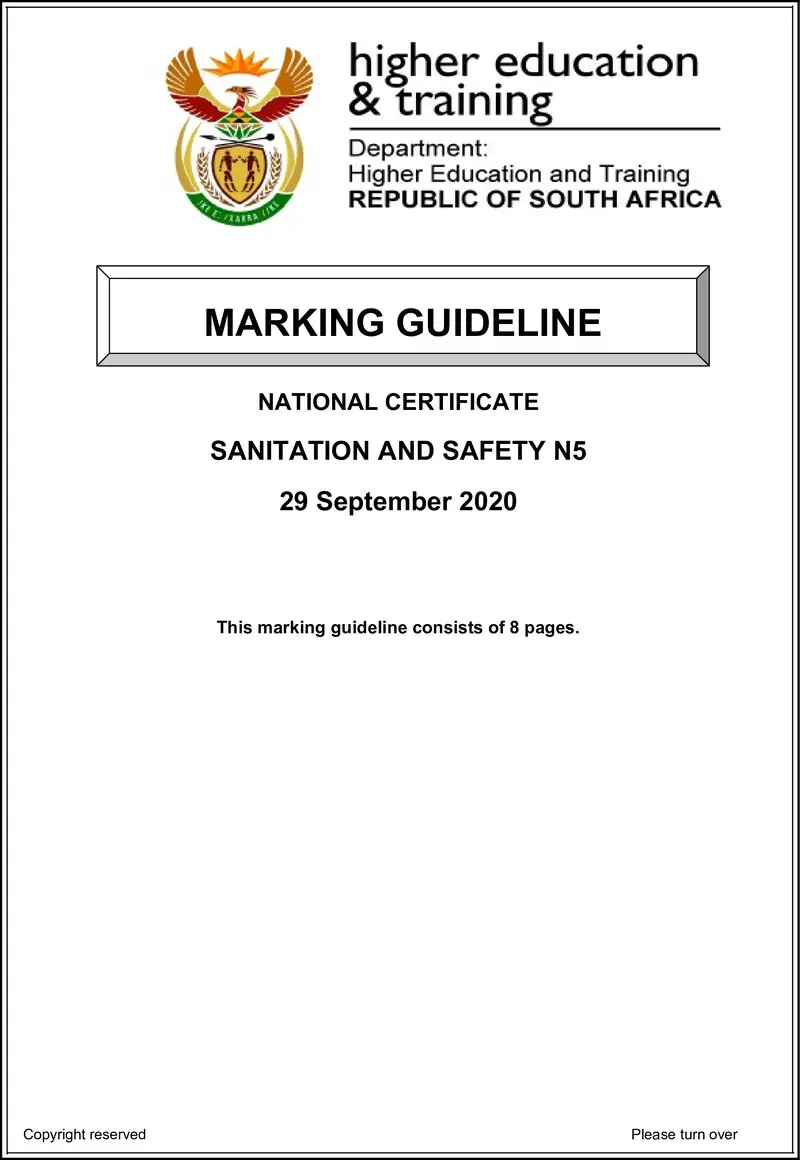 And Safety N4 June MEMO 2020 preview