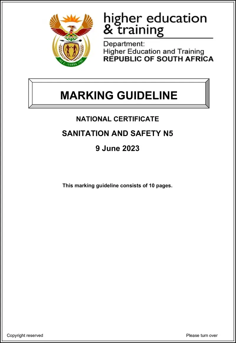 And Safety N4 June MEMO 2023 preview