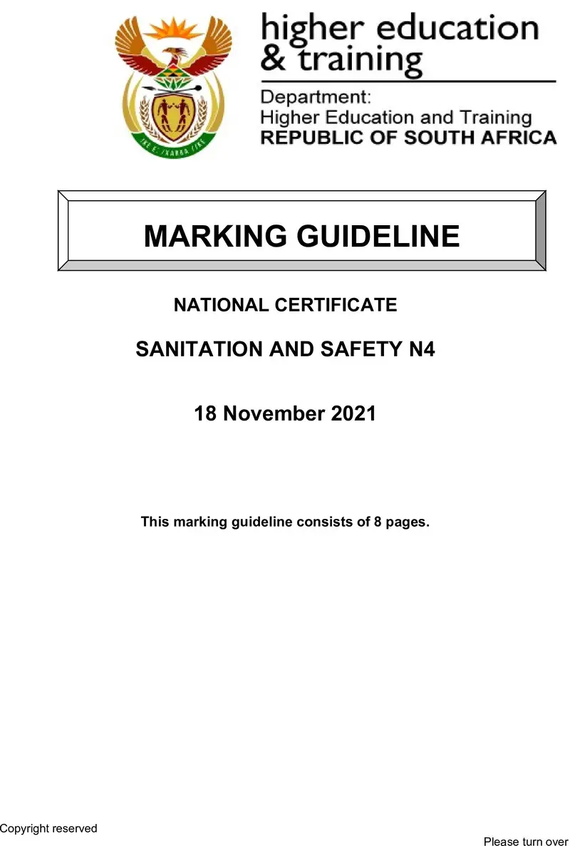 And Safety N4 MEMO Nov 2021 preview