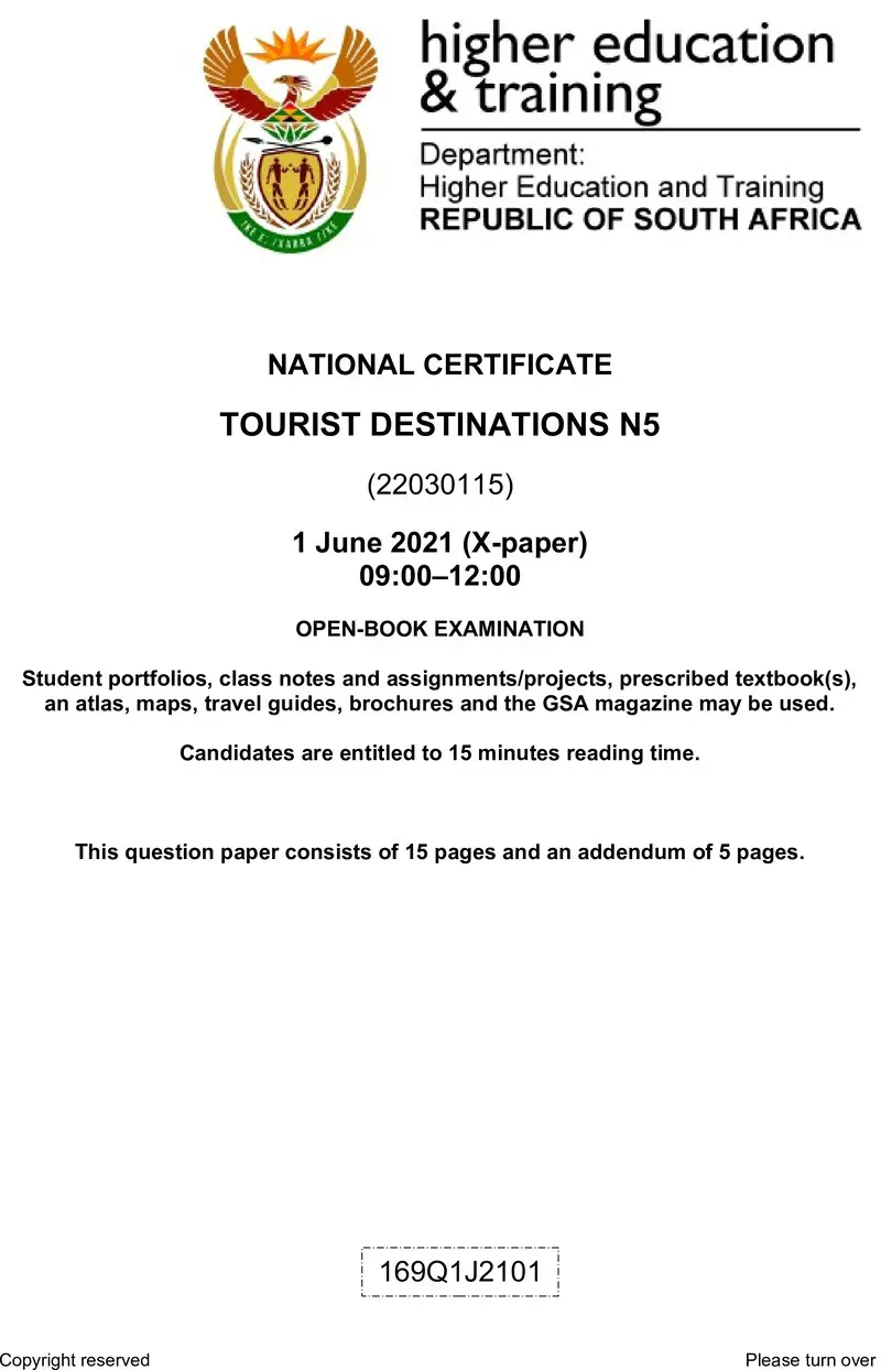 Destinations N5 QP Jun 2021 preview