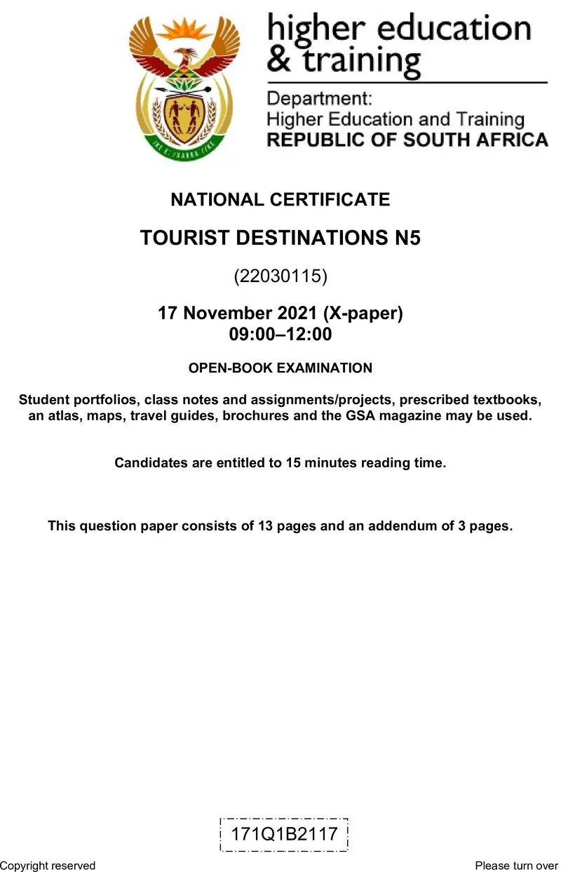 Destinations N5 QP Nov 2021 preview