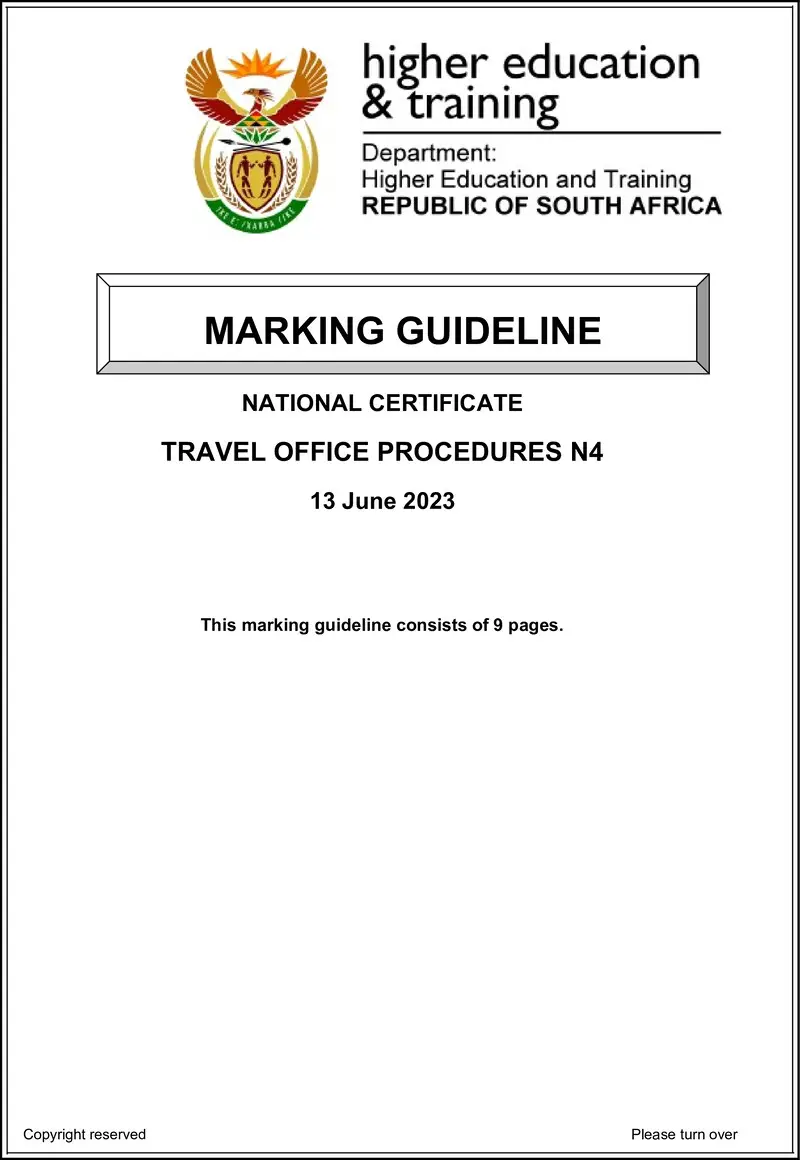 Office Procedures N4 MEMO Jun 2023 preview