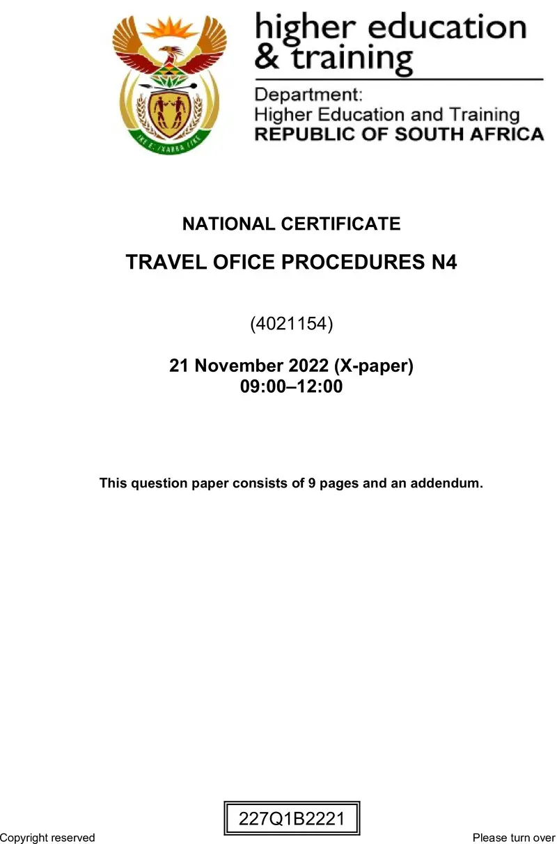 Office Procedures N4 Nov QP 2022 Edited Ettienne preview