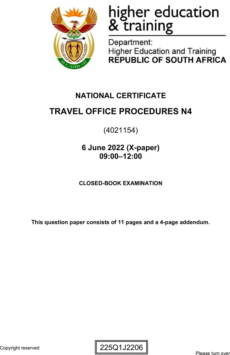 Office Procedures N4 QP June 2022 Watson preview
