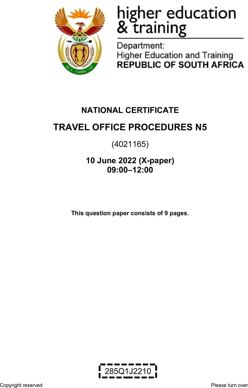 Office Procedures N5 QP June 2022 Edited Fopma preview
