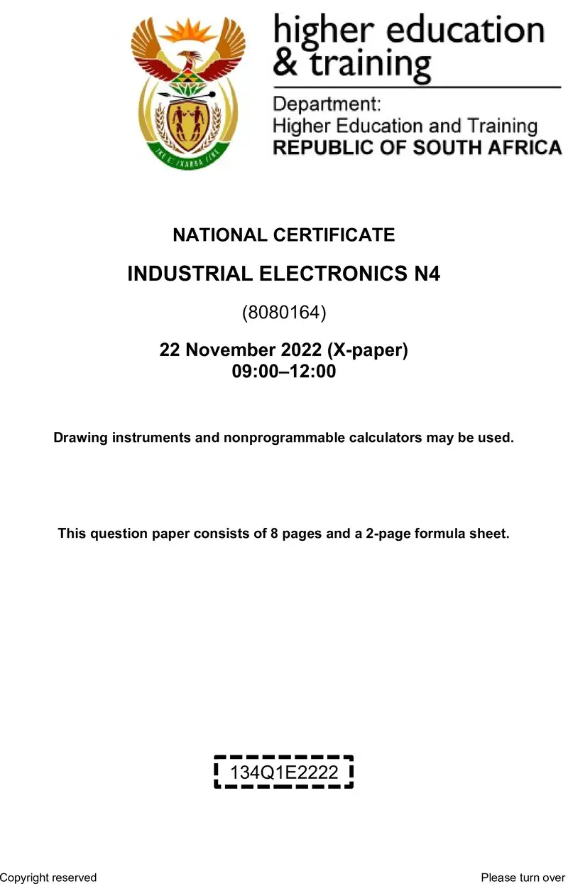 Electronics N4 QP Nov 2022 preview