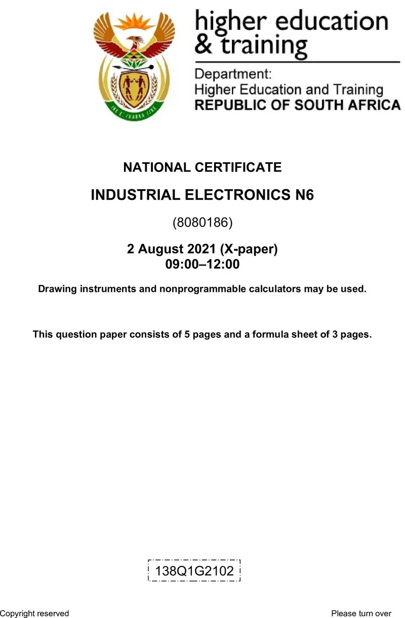 Electronics N6 QP Aug 2021 Ed preview