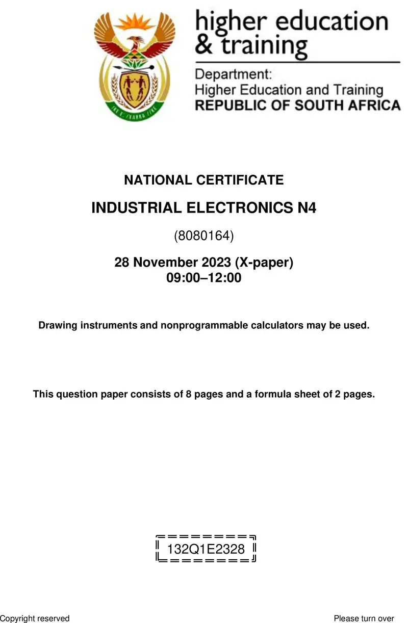 T780 Industrial Electronics N4 Nov QP 2023 Ed 2 preview