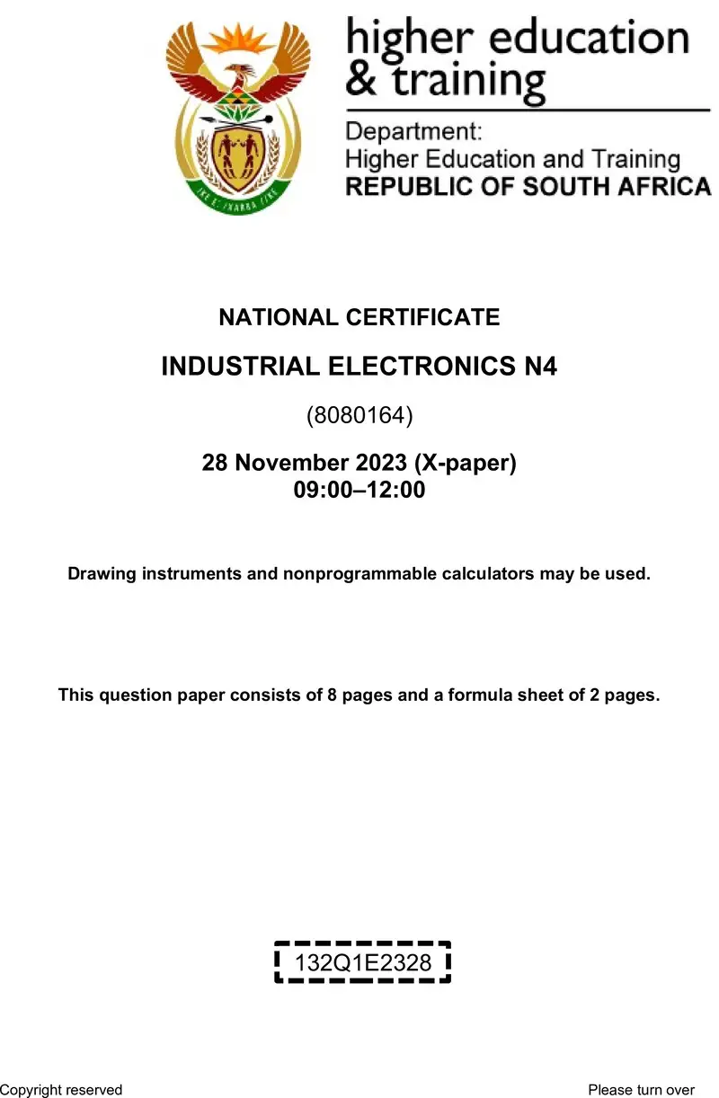 T780 Industrial Electronics N4 Nov QP 2023 Ed preview