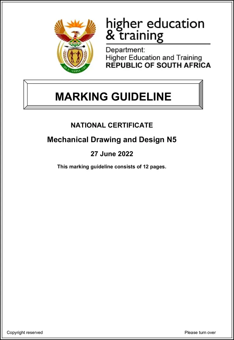 Drawing And Design N5 MEMO Aug 2022 preview