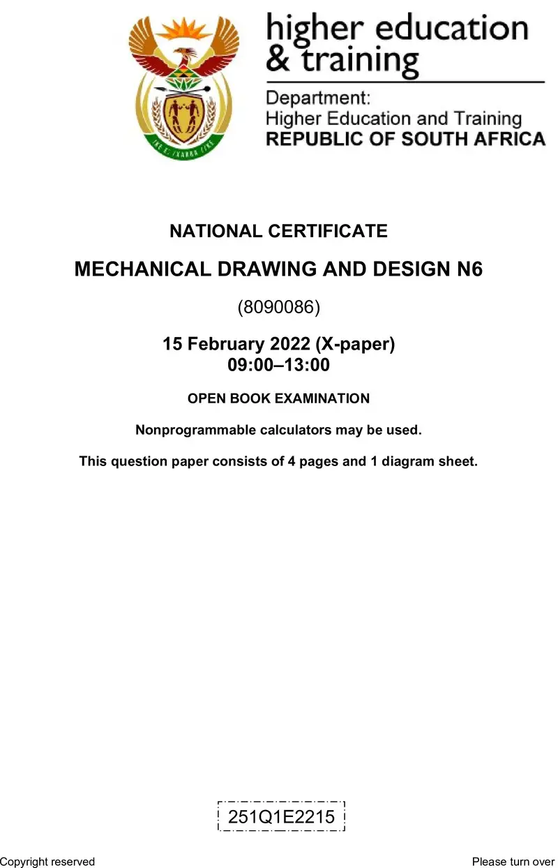 Drawing And Design N6 QP Nov 2021 preview